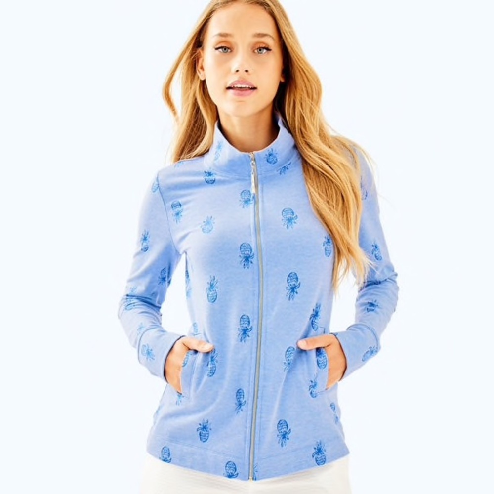 NWT Lily Pulitzer Bennet Zip Up Pineapple Jacket